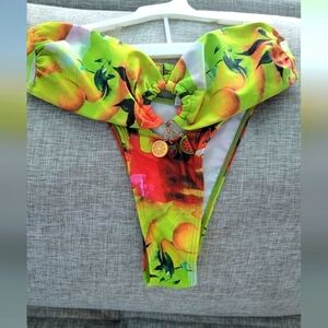 Vibrant Fruit Print Bikini Bottom